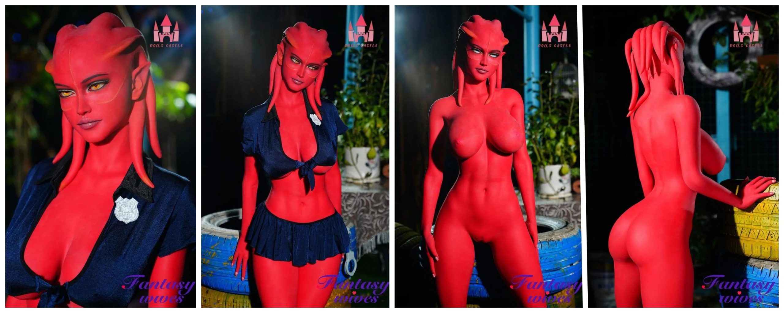 Red Alien sex doll